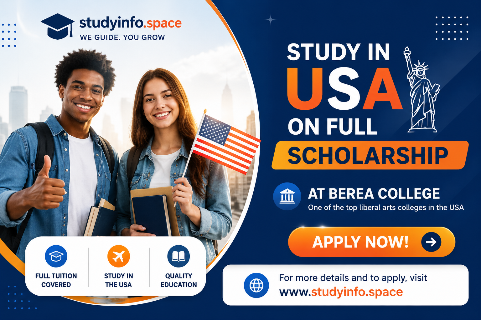 FULL SCHOLARSHIP AT BEREA COLLEGE IN THE USA