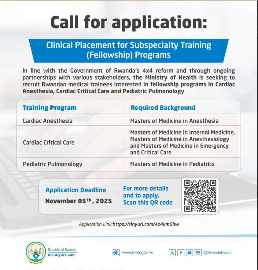 Clinical Placement for Subspeciality Training (Fellowship) Programs.
