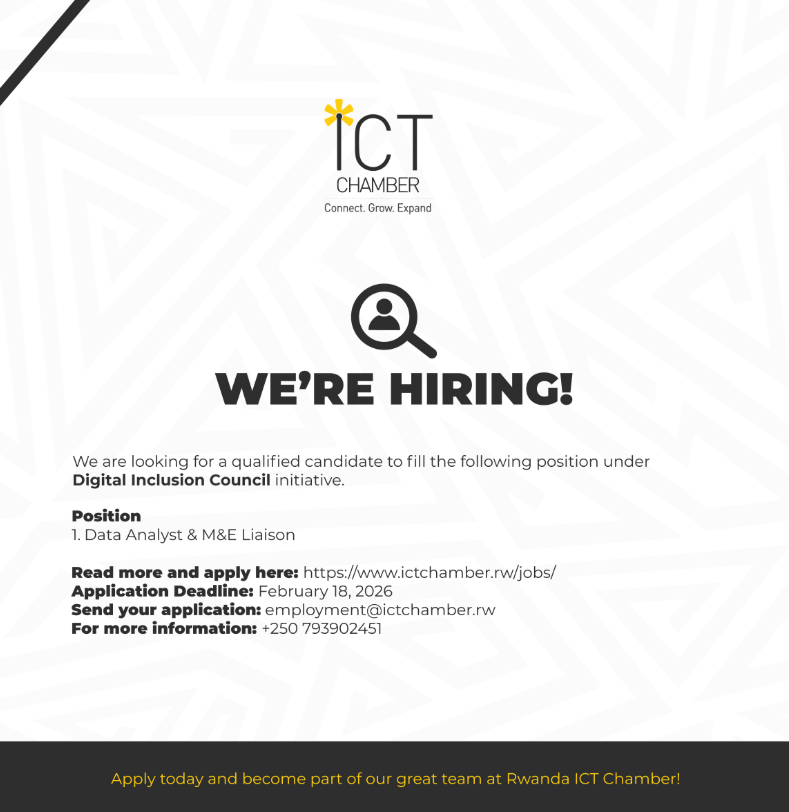 Rwanda ICT Chamber is hiring