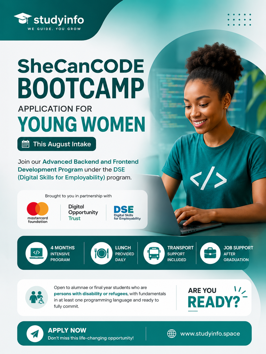 SheCanCODE Bootcamp – August 2026 Intake